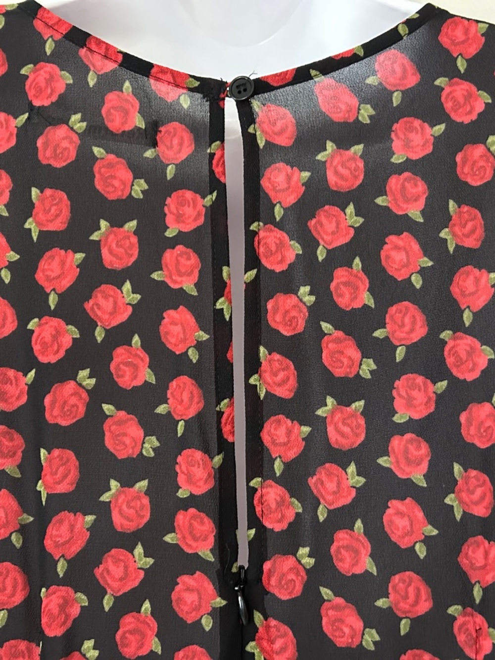 Dress Reformation Anthro Red Roses Ruffles Romantic - Picture 9 of 13